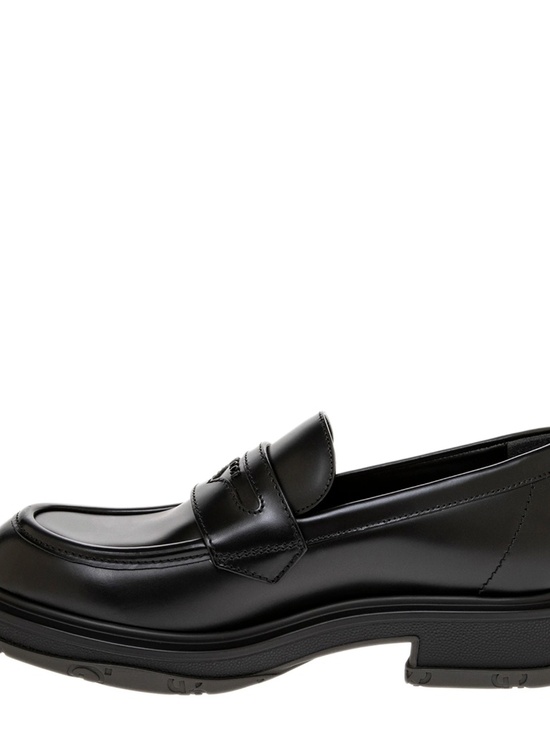 GUCCI Men\'s Black Leather Loafer W/ Tonal Logo Size 10 (US) NEW 851396 AADEO main image 5